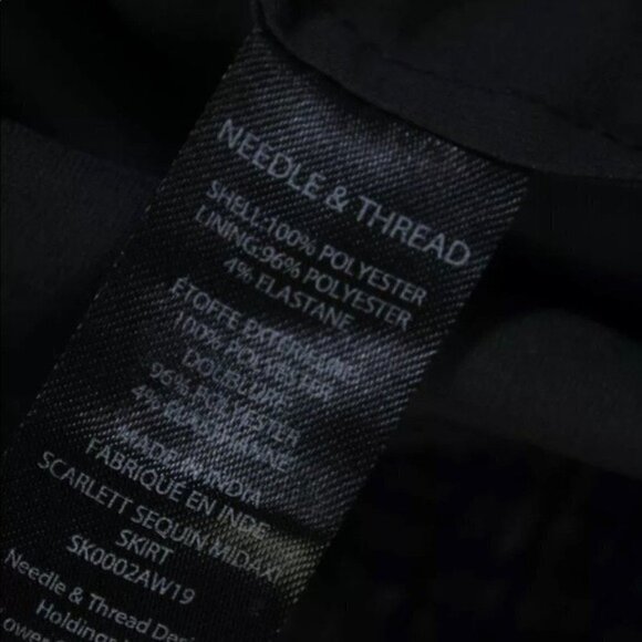 Needle & Thread Skirt New Sequin Scarlett Midi Skirt in Graphite Size 2 nwt - Picture 10 of 15